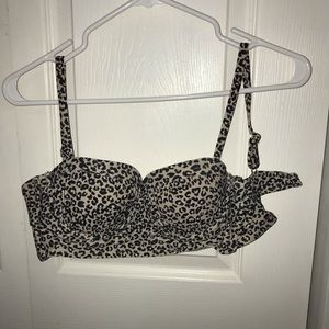 Leopard Print Bikini Top